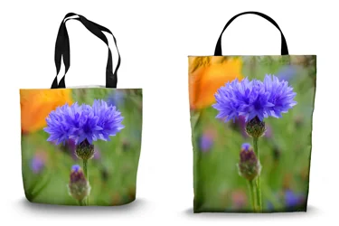 Indigo Cornflower Shopping Tote Bags