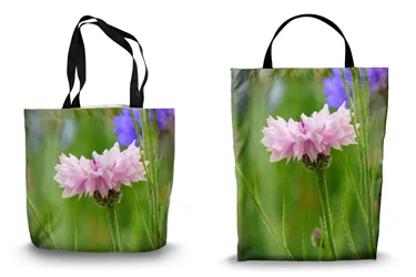 Light Pink Cornflower Shopping Tote Bags