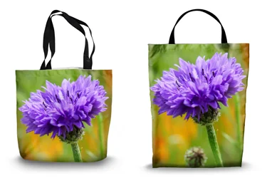 Violet Cornflower Shopping Tote Bags