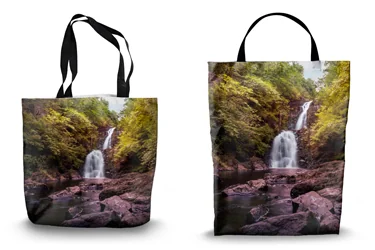 The Falls of Rha Shopping Tote Bags