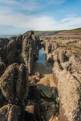 Manorbier Beach Rocks Wall Art Prints