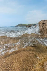 Manorbier Beach Waves Wall Art Prints