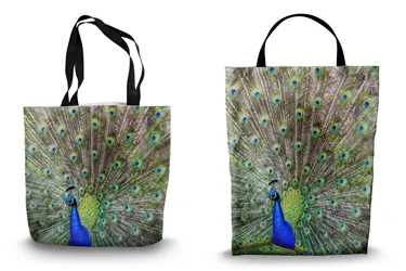 Peacock Shopping Tote Bags
