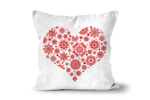 Red Mandala Heart Scatter Cushions