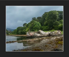 Salen Boats Mounted Print