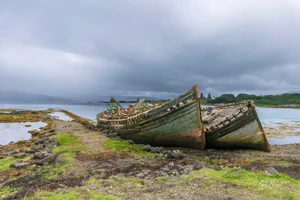The Three Ladies Abandoned Boats Wall Art Prints