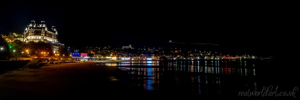 Scarborough By Night Panoramic Art Prints