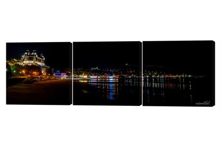 Scarborough By Night 3 Piece Canvas Wall Art