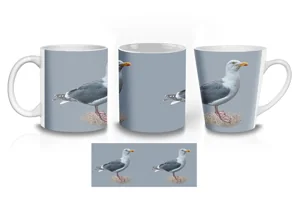 Rendered Herring Gull Coffee Mugs
