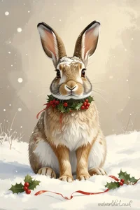 Christmas Hare Cards