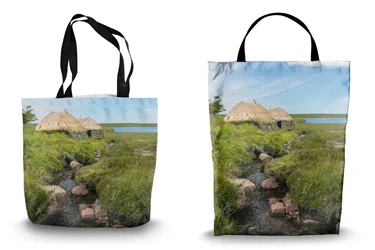 Iron Age Shawbost Norse Mill Shopping Tote Bags