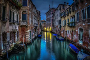 Venice at Night Wall Art Prints