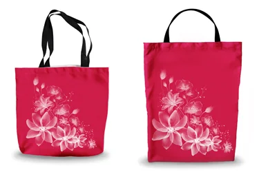 White Etherial Flowers Shopping Tote Bags