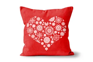 White Mandala Heart Scatter Cushions