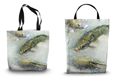 Wild Carp Shopping Tote Bags