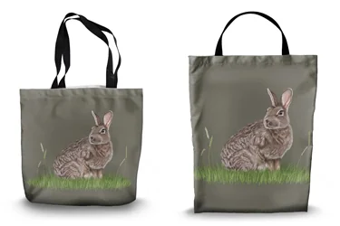Wild Rabbit Shopping Tote Bags