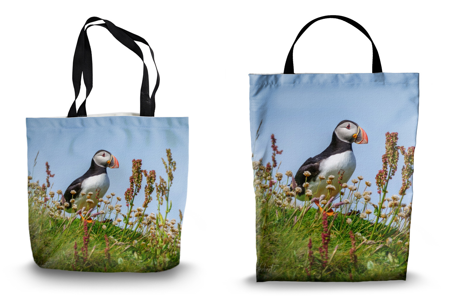 Puffin Tote Bags