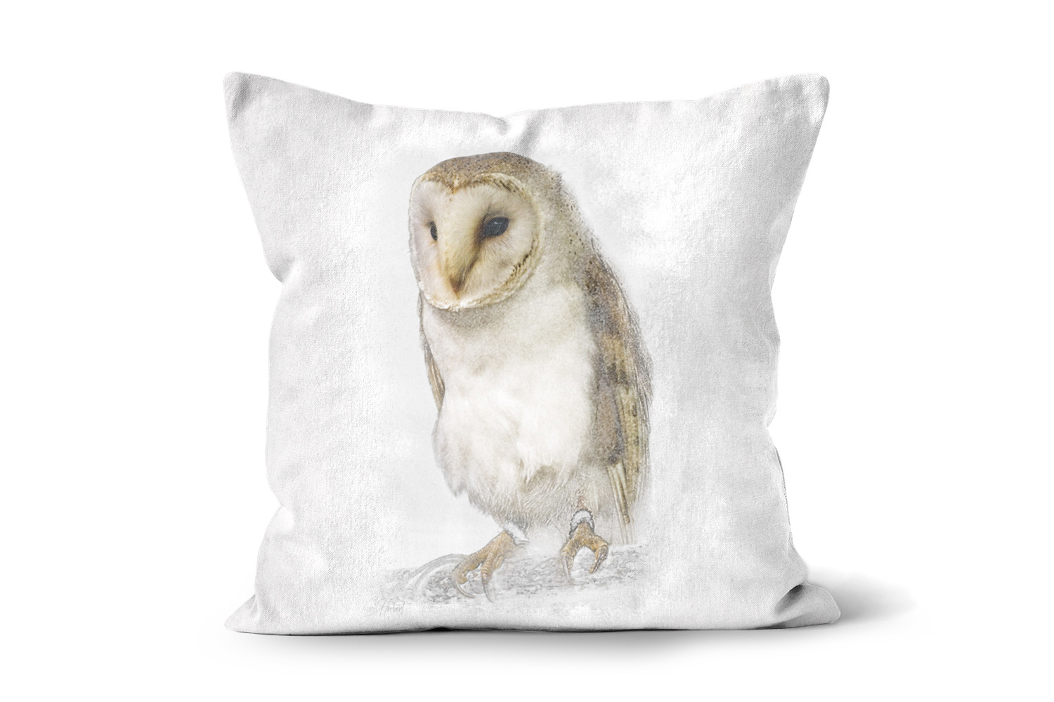 Barn Owl 18in x 18in Throw Cushion