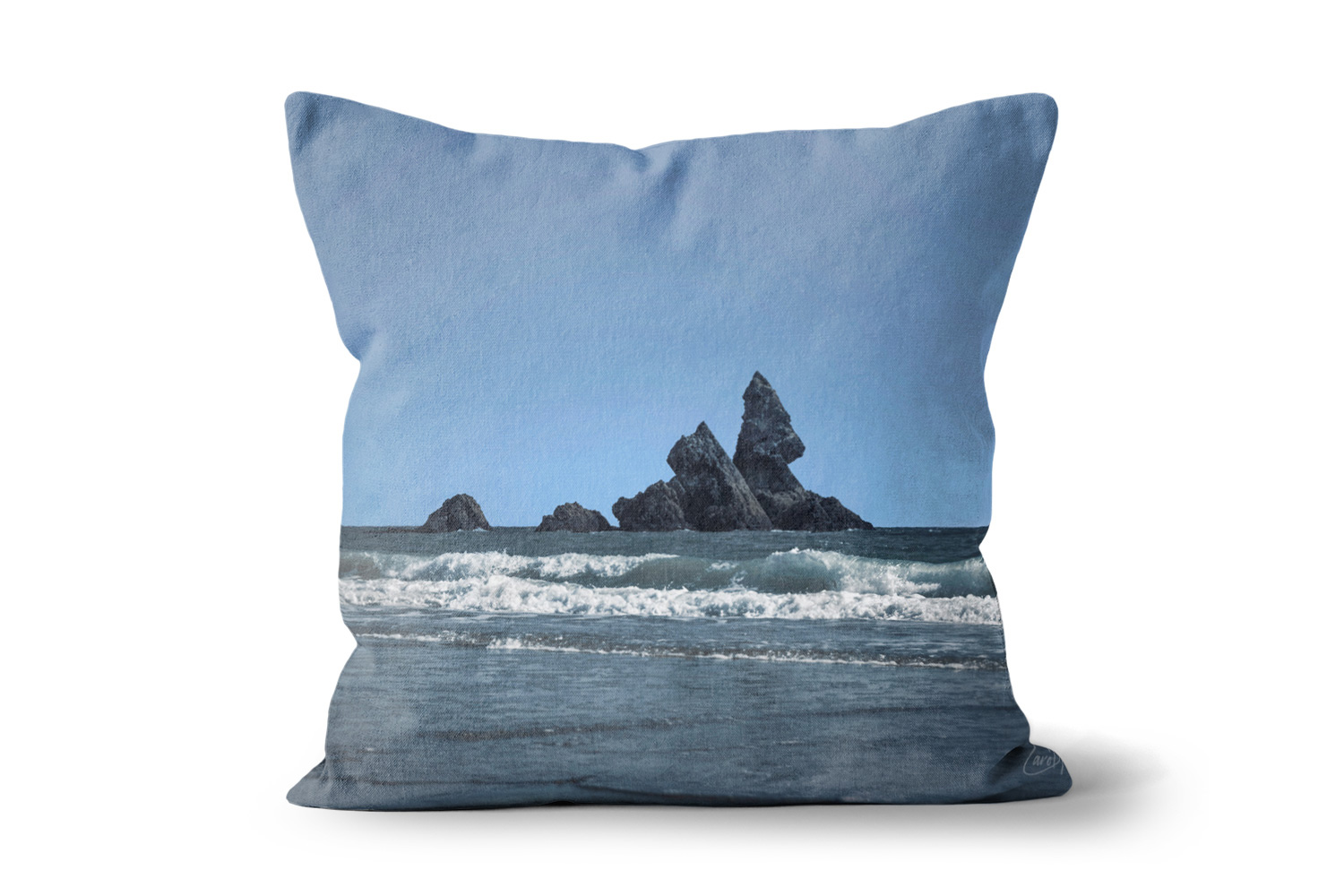 Church Rock Broad Haven South Wales 18in x 18in Throw Cushion