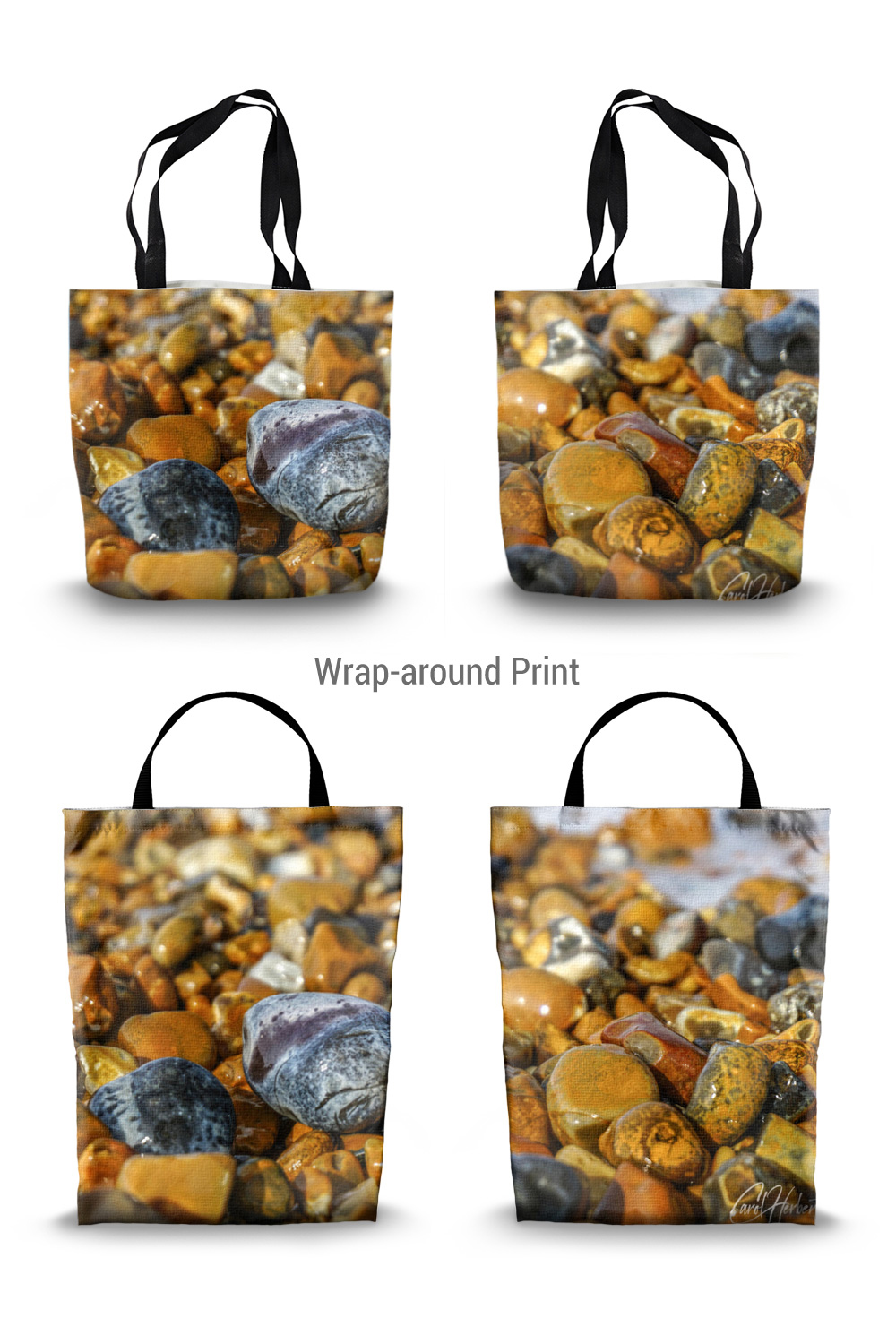 Beach Pebbles Canvas Tote Bags