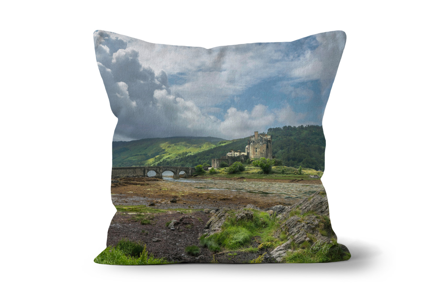 Eilean Donan Castle 18in x 18in Throw Cushion