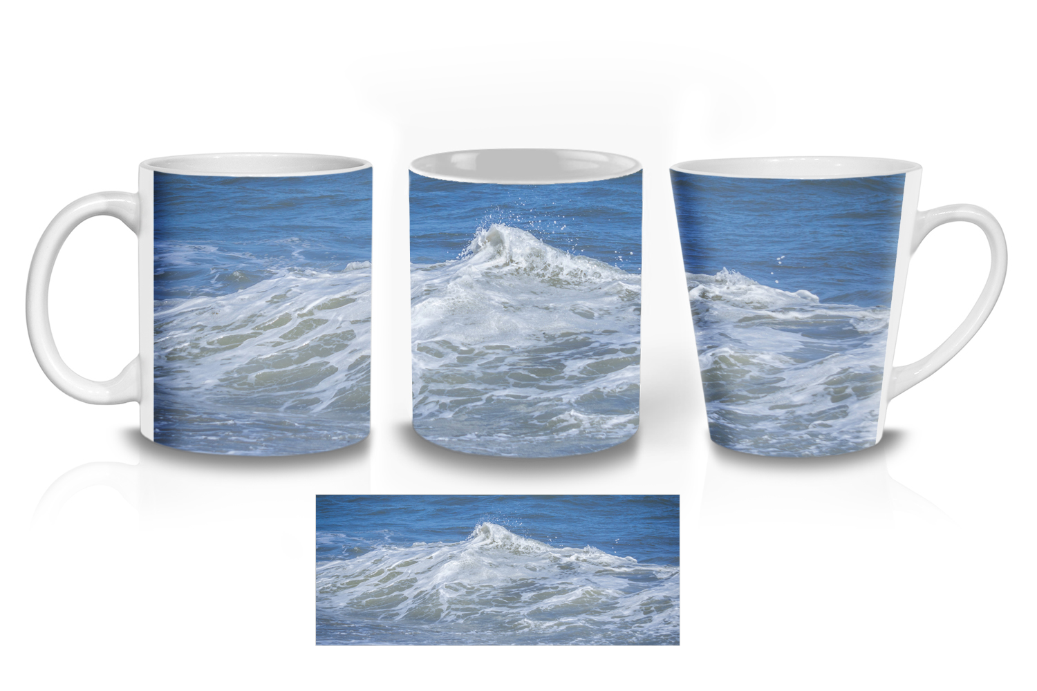 Wave Mountain Ceramic Mug Sets