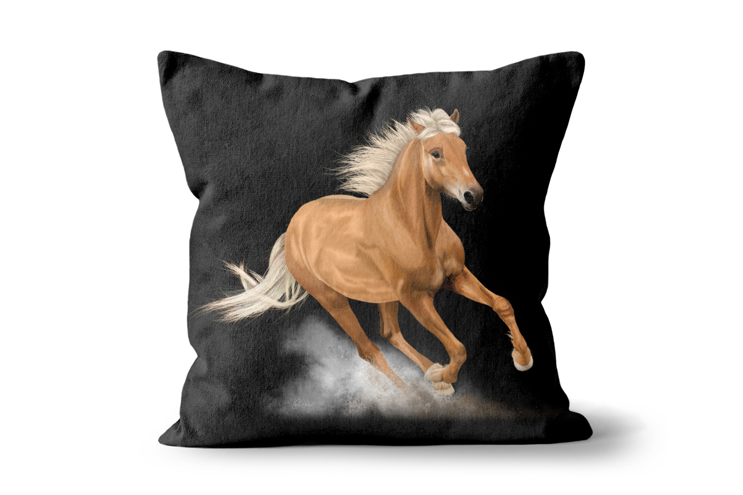 Palomino Horse 18in x 18in Throw Cushion