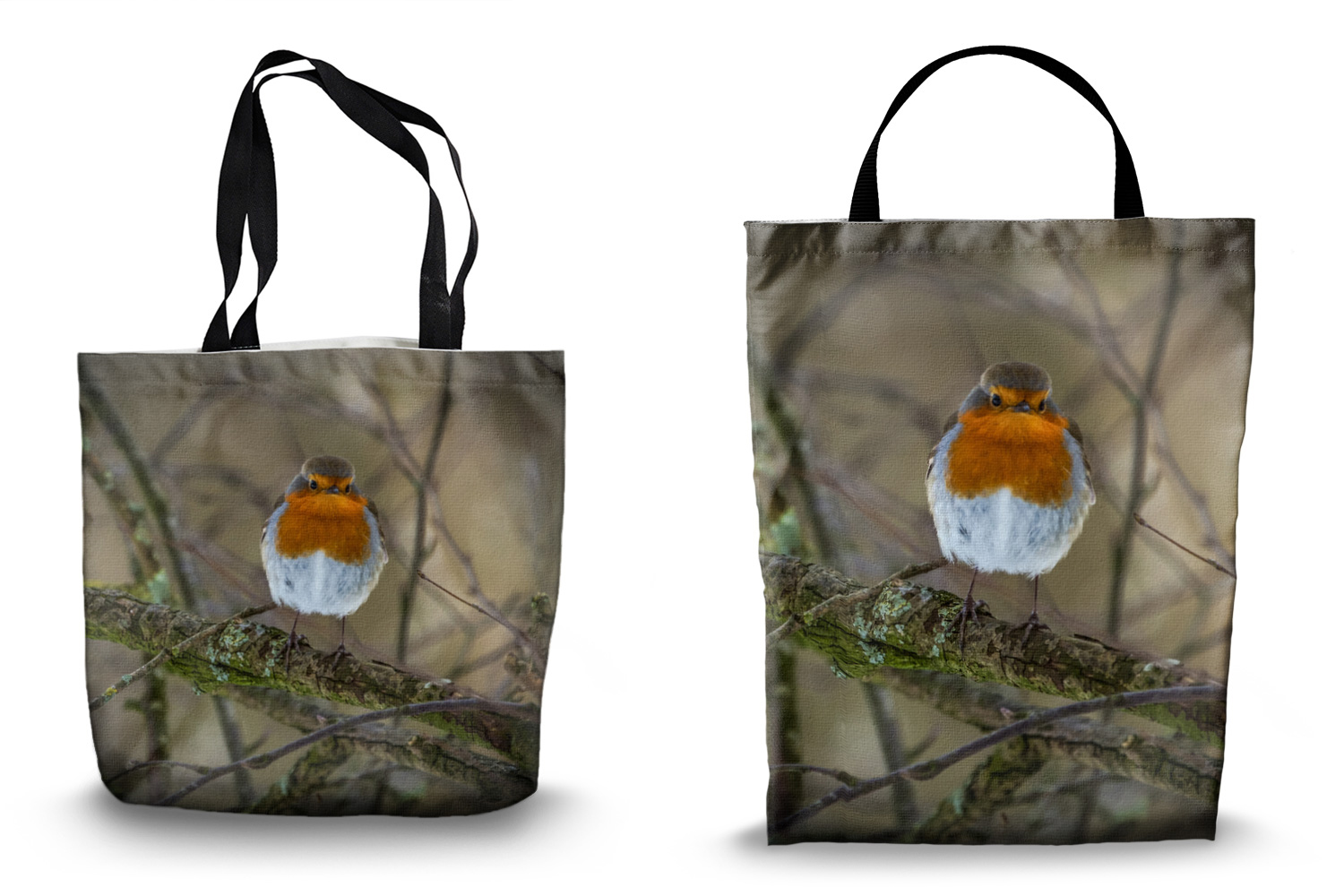 Robin Redbreast Canvas Tote Bags
