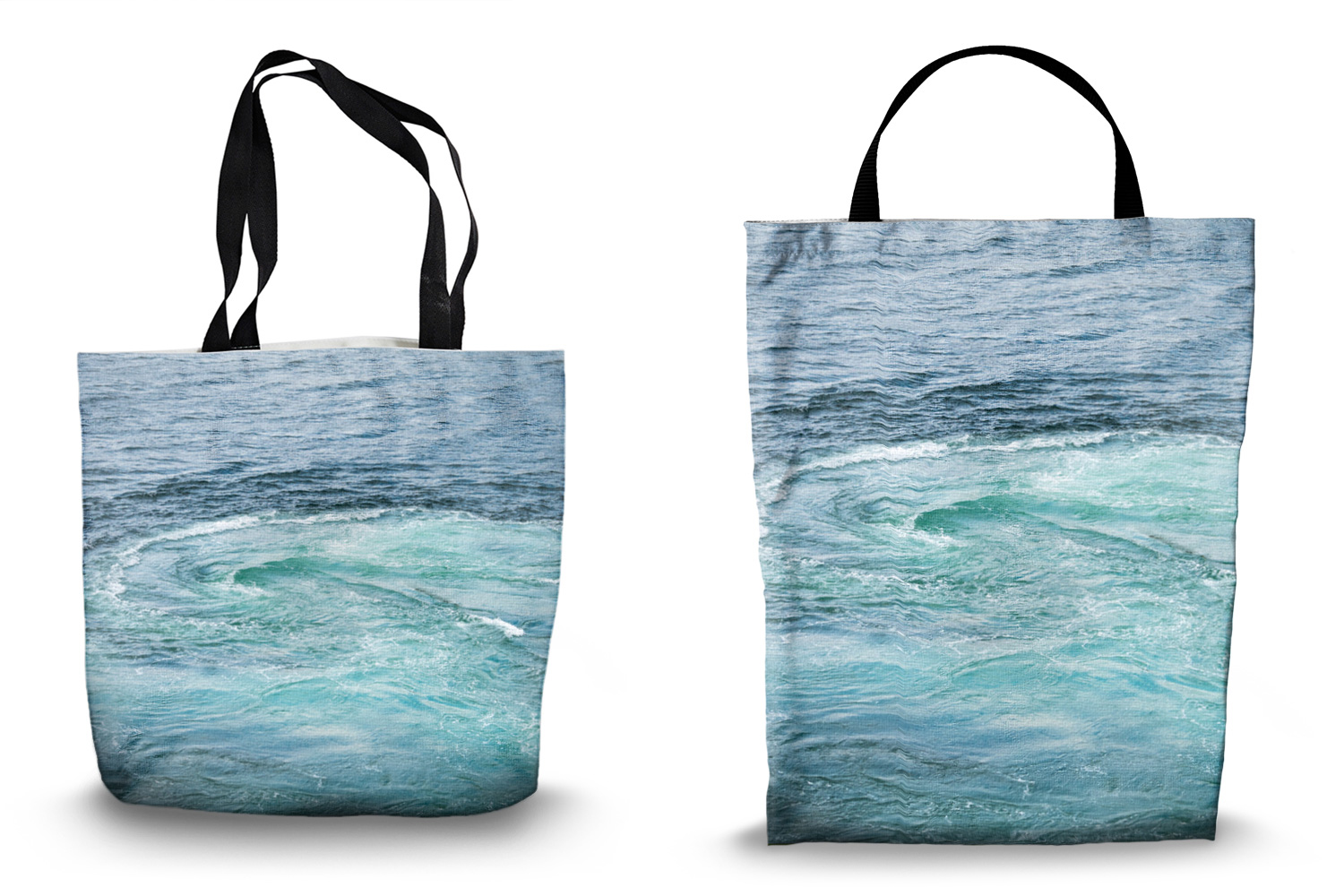 Waves Tote Bags