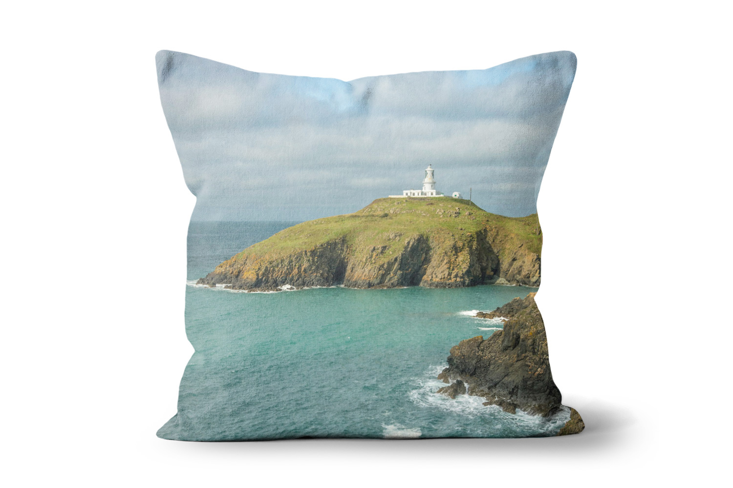 Strumble Head Lighthouse 18in x 18in Throw Cushion
