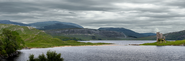 Ardvreck Castle Lairg - Panoramic Wall Art by Carol Herbert
