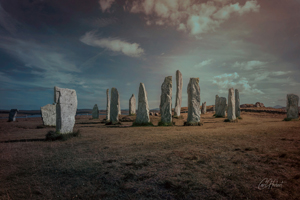 Moody Callanish Standing Stones Wall Art by Carol Herbert