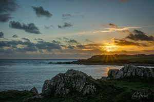 Isle of Whithorn Sunset Mounted Print Options