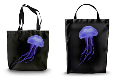 Moon Jellyfish Canvas Tote Bag Options