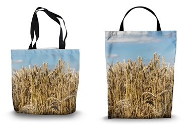 Summer Wheat Canvas Tote Bag Options