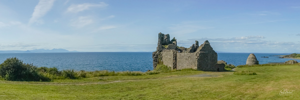 Dunure Castle - Panoramic Wall Art by Carol Herbert