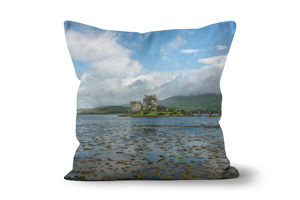 Tranquil Eilean Donan Castle Cushion Options