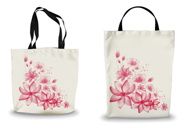 Etherial Flowers Tote Bag Options
