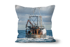 Fishing Trawler Throw Cushion