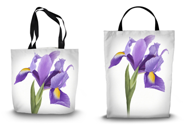 Iris Canvas Tote Bag Options