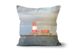 Longstone Lighthouse Cushions by Carol Herbert