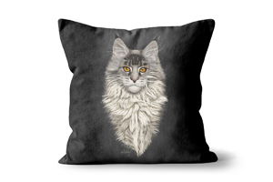 Maine Coon Cat Cushions by Carol Herbert