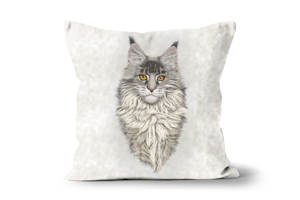 Maine Coon Cat Throw Cushion