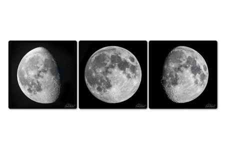 Moon - 3 Canvas Set by Carol Herbert