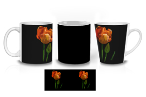 Orange Tulip Pop Art Mug Options