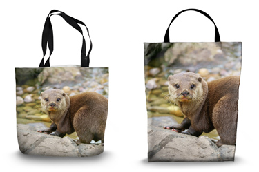Otter Canvas Tote Bag Options