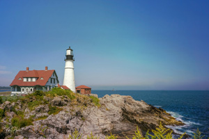 Portland Head Lighthouse Maine USA Framed Art Print