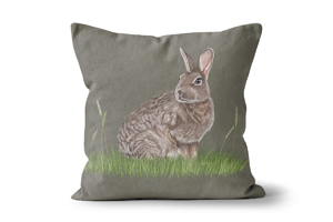 Wild Rabbit Cushions by Carol Herbert