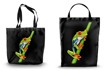 Red Eyed Tree Frog Canvas Tote Bag Options