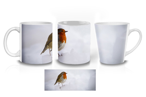 Robin in Snow Ceramic Mugs